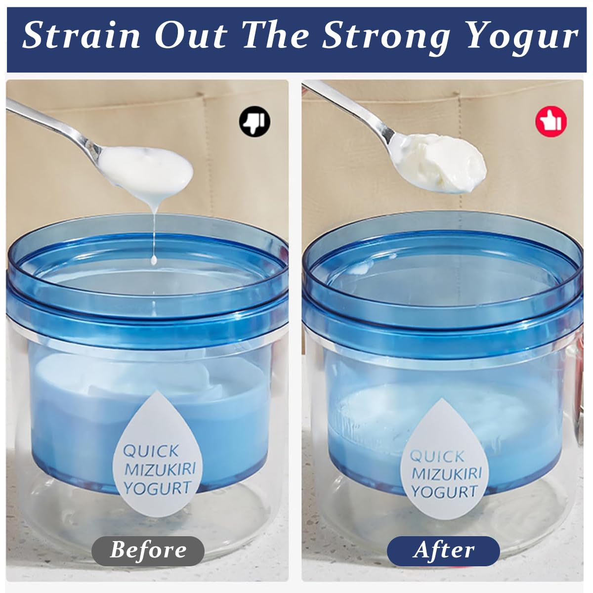 HASTHIP Yogurt Strainer, Yogurt Maker Strainer Cheese Maker Spring-Loaded Yogurt Press BPA Free Reusable Yogurt Strainer Greek Yogurt Strainer Home Made Yogurt Strainer HASTHIP Yogurt Strainer, Yogurt Maker Strainer Cheese Maker Spring-Loaded Yogurt Press BPA Free Reusable Yogurt Strainer Greek Yogurt Strainer Home Made Yogurt Strainer